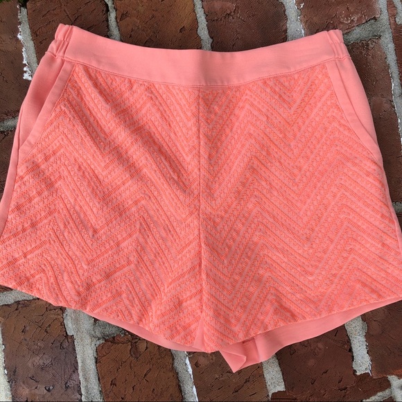 Skies Are Blue Pants - Skies are Blue peach pattern front shorts size M